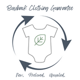 “Buyback Clothing Guarantee” in 3 steps? Step 1: Buy new clothing from The Mini Branch Step 2: Return the clothing with no time-limit to The Mini Branch for a store credit or cash (see pricing breakdown below) Step 3: Use the store credit or cash